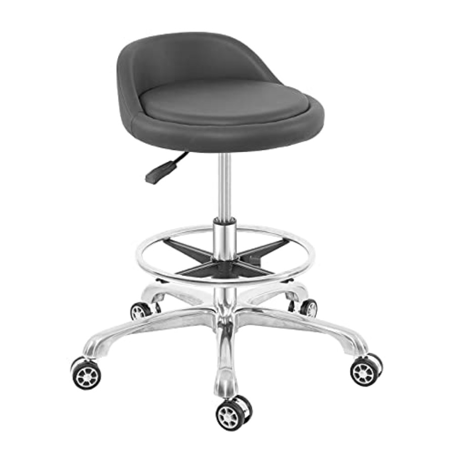 Home Office Free - Rolling Stool Adjustable Drafting Chair Heavy