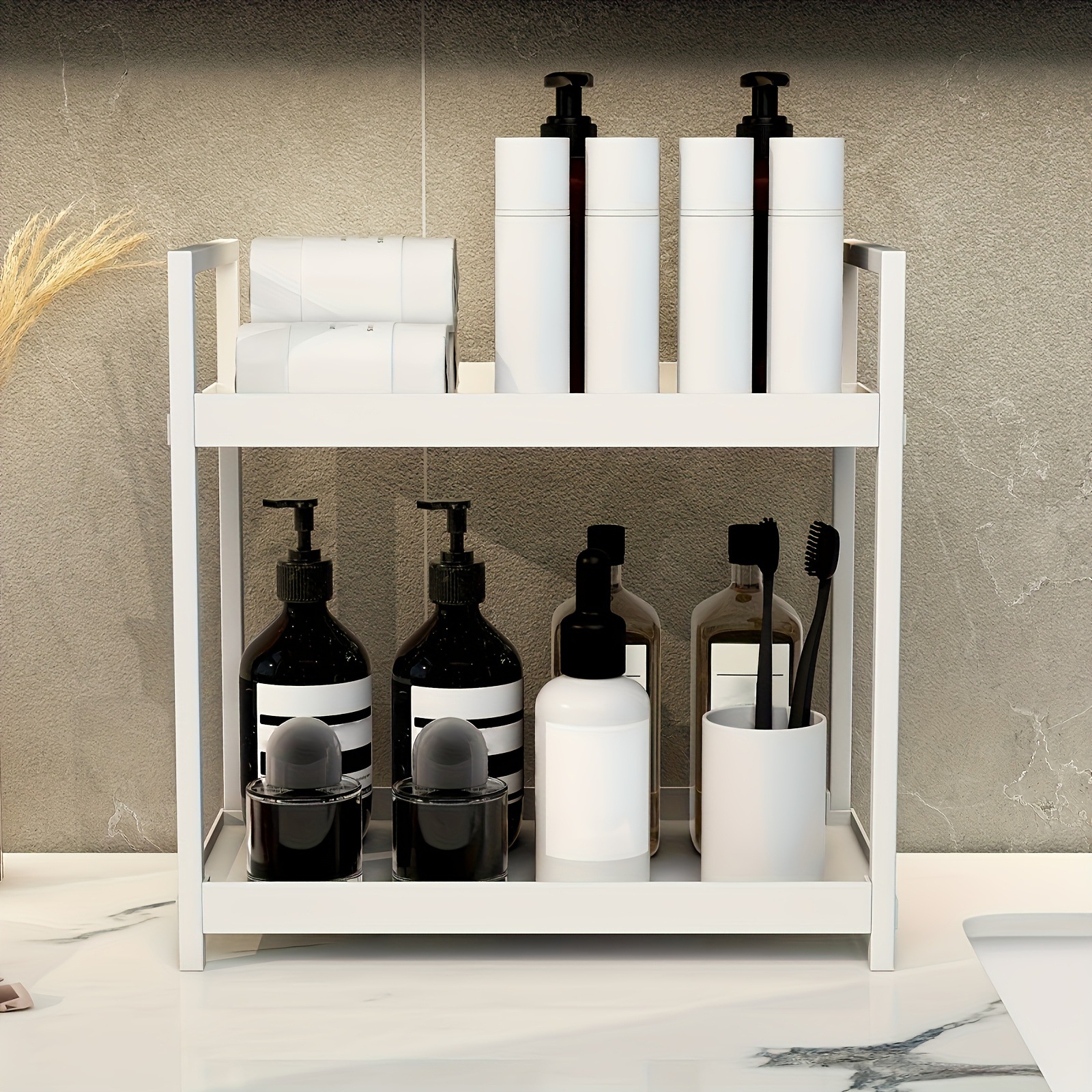 Home Office Work Table - Integrated Dressing Table Rack Double-layer Skincare