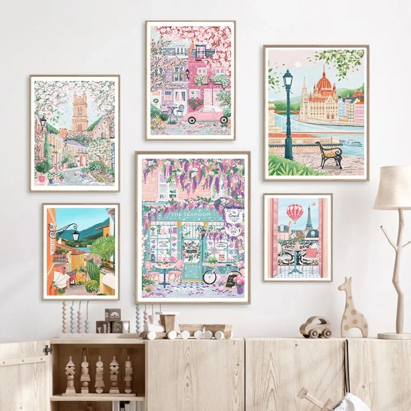 Home Office Of London - Paris London Hungary Travel Poster and