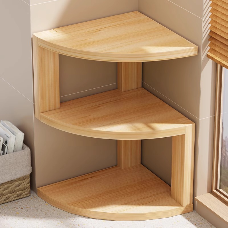 Home Office Shed - Corner Storage Holders Wooden Organizer Bookshelf