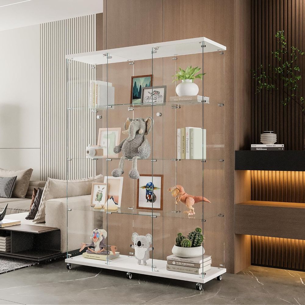 Home Office Free - Extra Large Glass Display Cabinet, Ideal