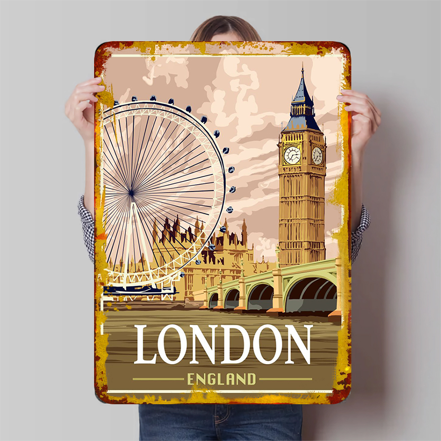 Home Office Of London - London England Landmark Metal Wall Art