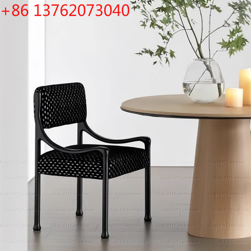 Home Office Japandi - Luxury Black Dining Chair Minimalist Japandi