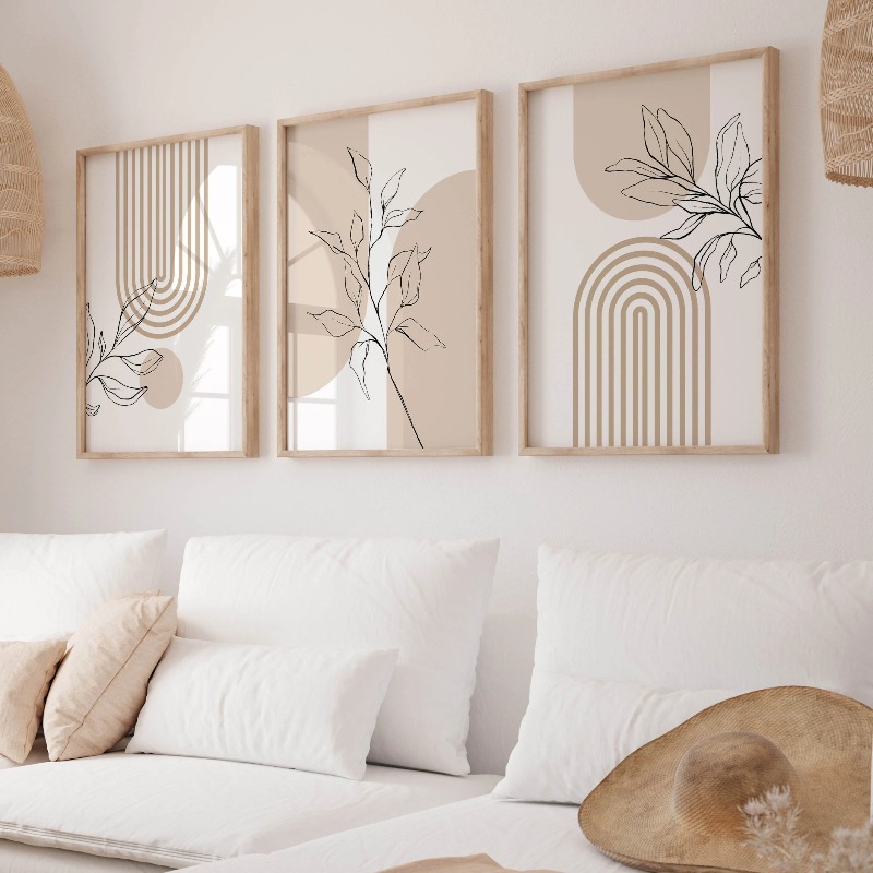 Neutral Wall Art Prints for Mo - Home Office Japandi avis et prix