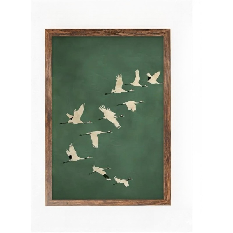 1pc Japandi Crane Vintage Love - Home Office Japandi avis et prix