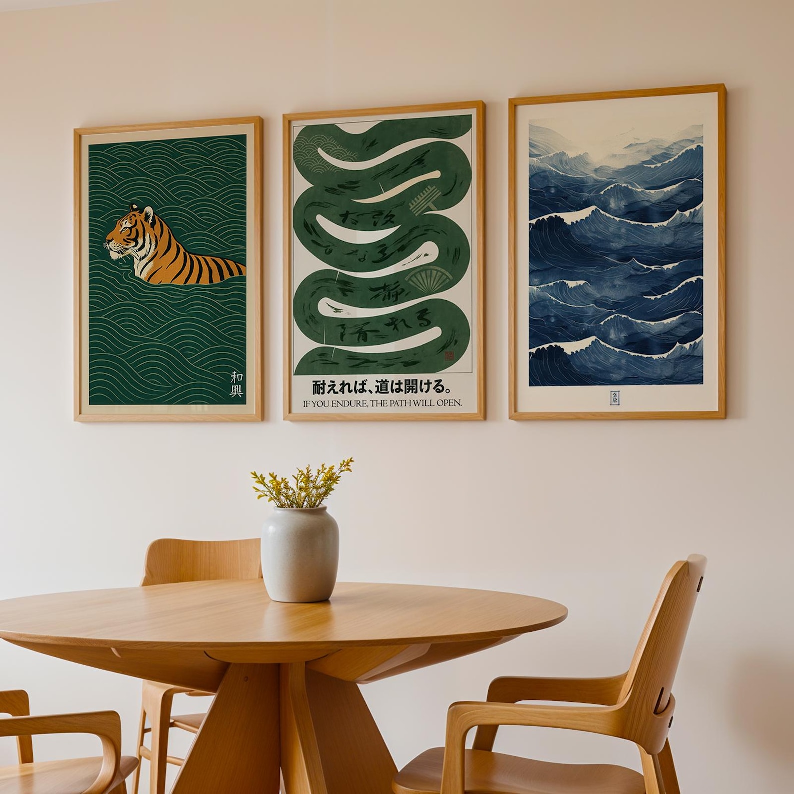 3pcs/set Japanese Canvas Wall  - Home Office Japandi avis et prix
