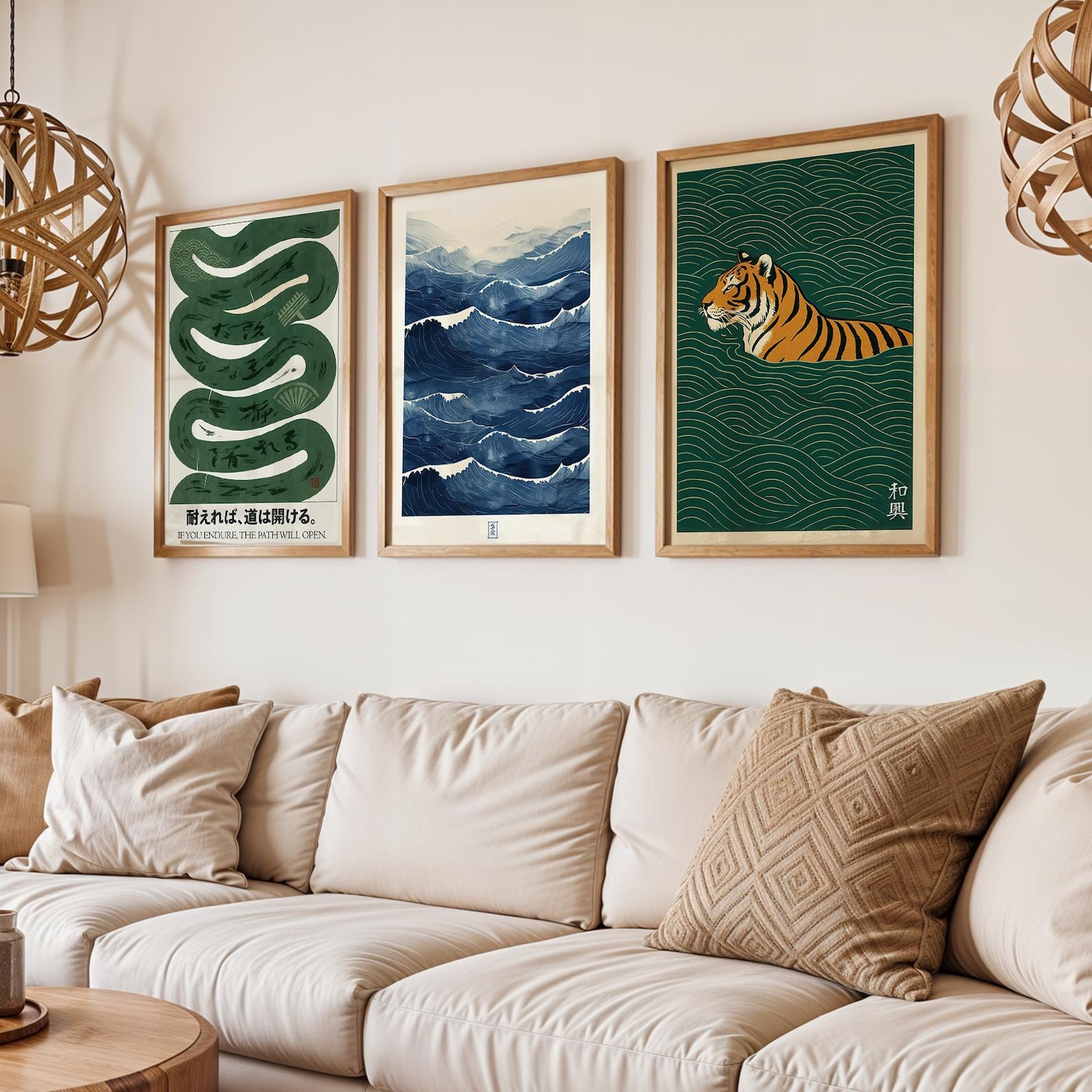 3pcs/set Japanese Canvas Wall  - Home Office Japandi avis et prix