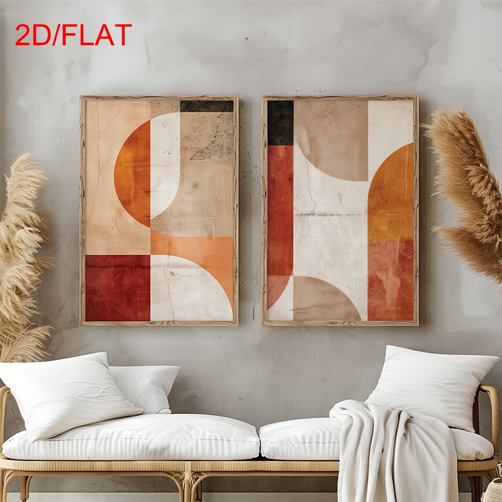 2D/Flat 2pcs Geometric Abstrac - Home Office Japandi avis et prix