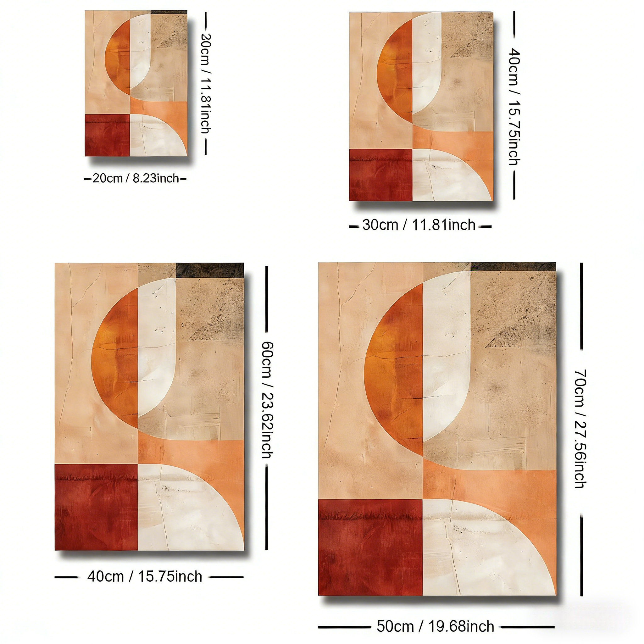 2D/Flat 2pcs Geometric Abstrac - Home Office Japandi avis et prix