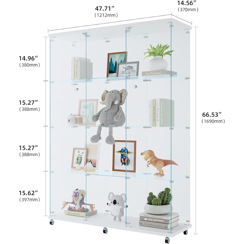 Extra Large Glass Display Cabi - Home Office Free avis et prix