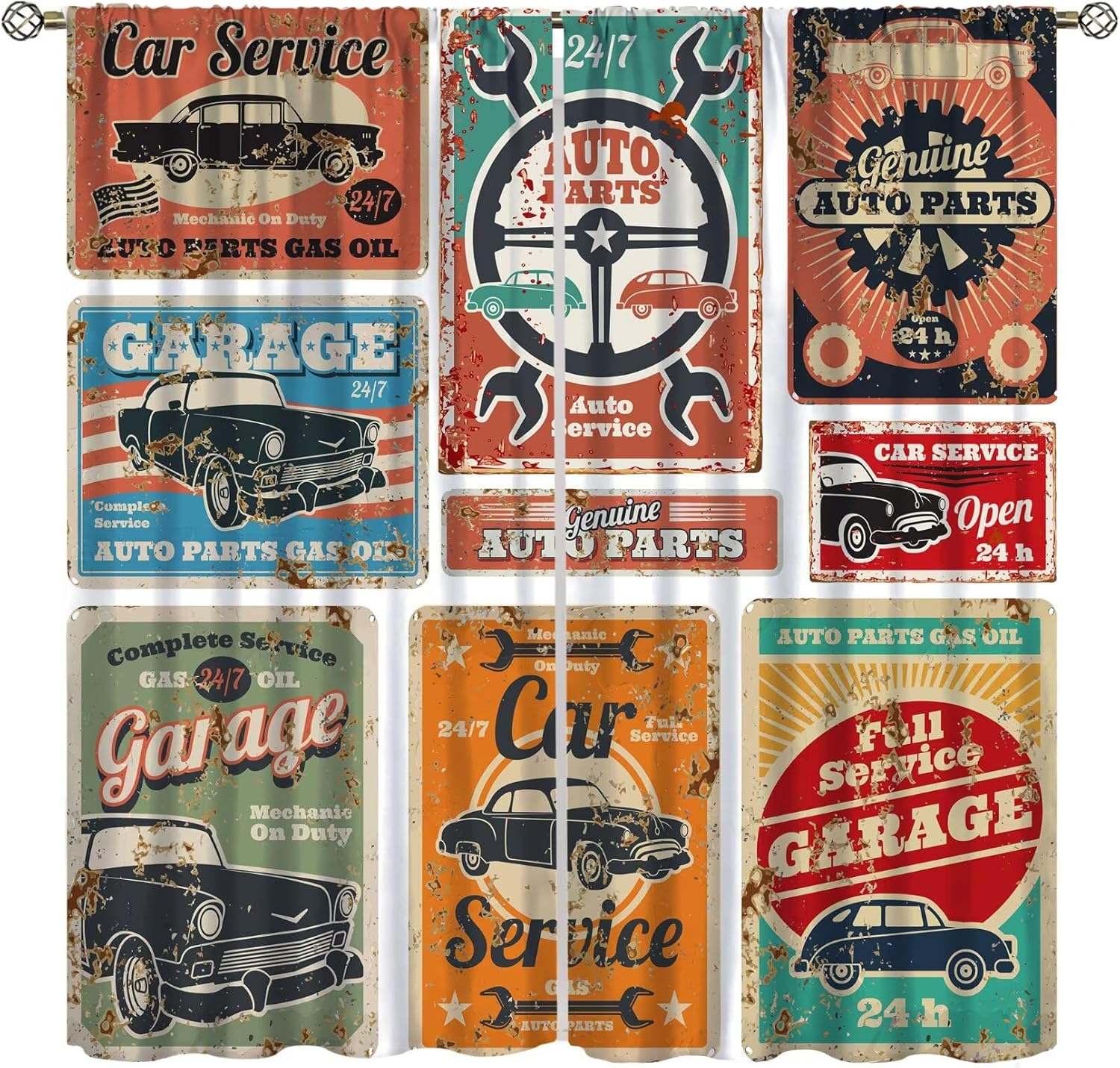 Garage Curtains, Vintage Man D - Home Office Shed avis et prix