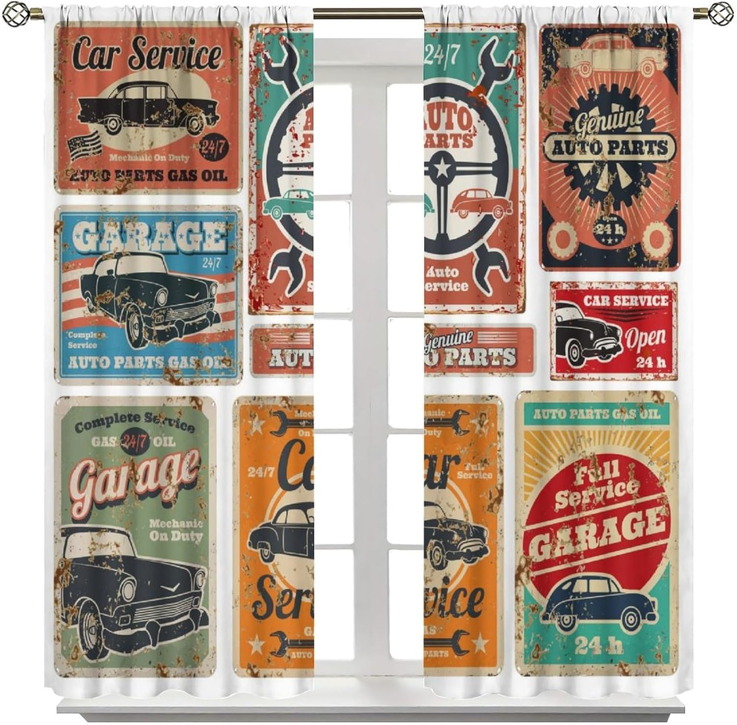 Garage Curtains, Vintage Man D - Home Office Shed avis et prix