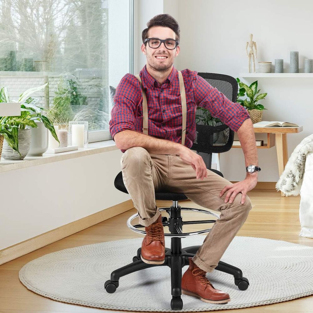 Ergonomic Black Mesh Swivel Of - Home Office Free avis et prix