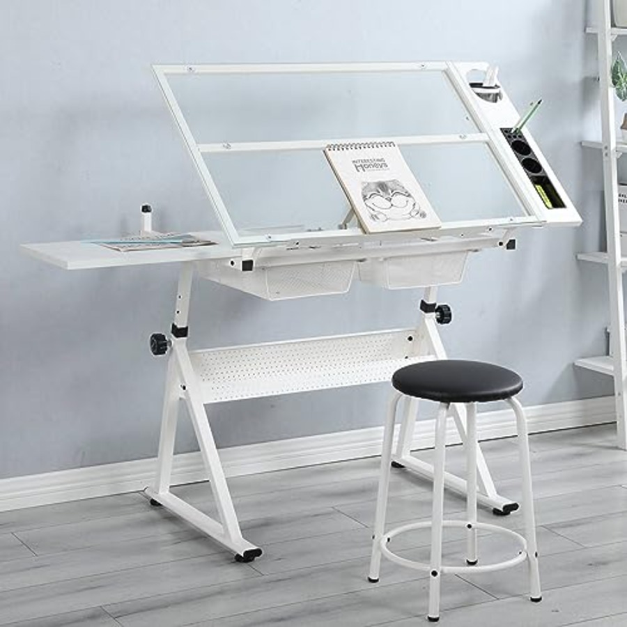Drafting Table with Stool Mode - Home Office Free avis et prix
