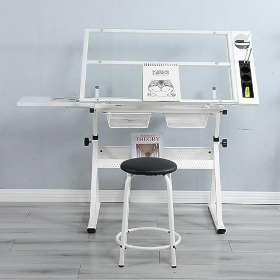 Drafting Table with Stool Mode - Home Office Free avis et prix