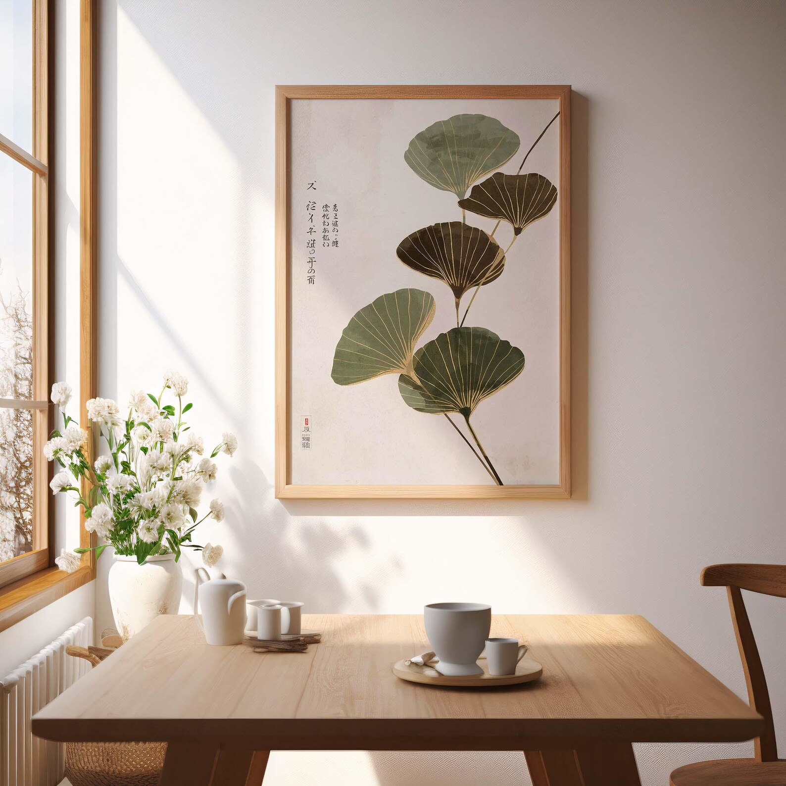 Japandi Neutral Lotus Leaf Can - Home Office Japandi avis et prix