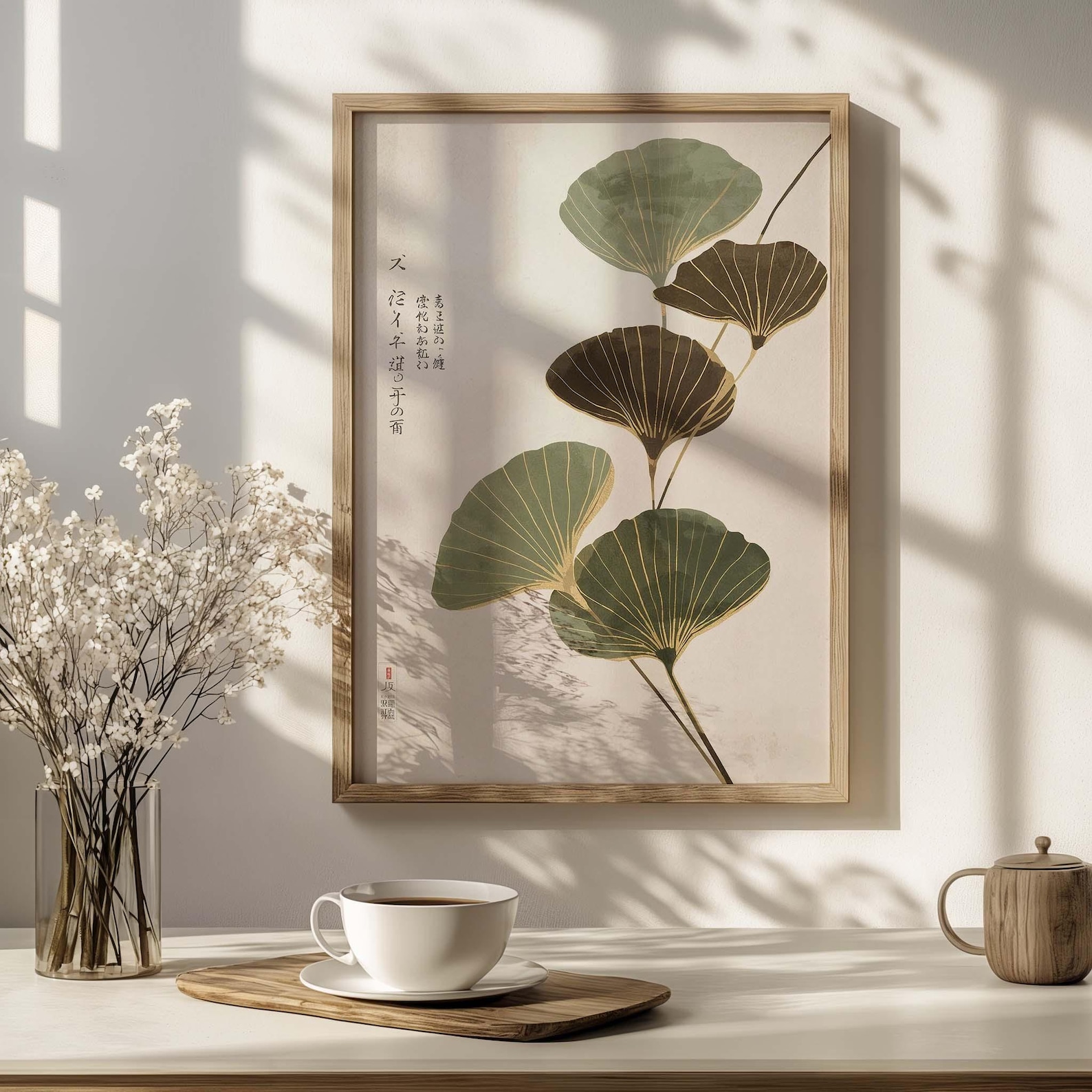 Japandi Neutral Lotus Leaf Can - Home Office Japandi avis et prix