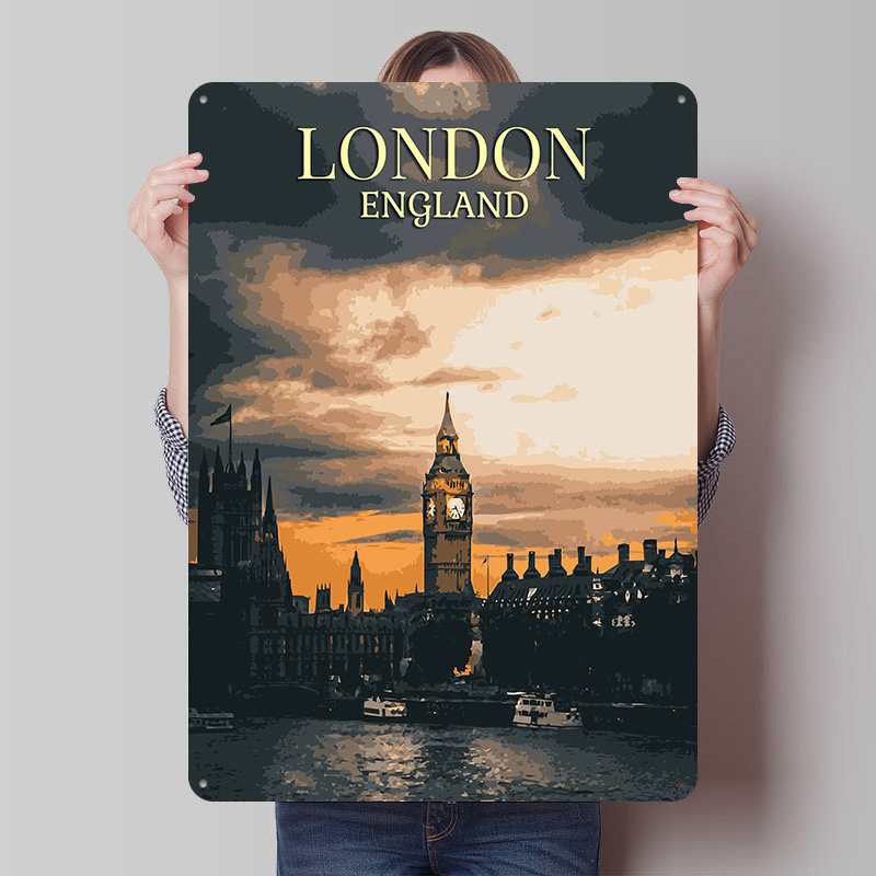 Vintage London Tinplate Poster - Home Office Of London avis et prix