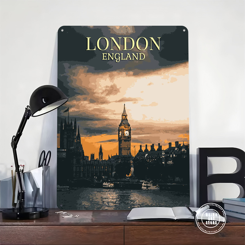 Vintage London Tinplate Poster - Home Office Of London avis et prix