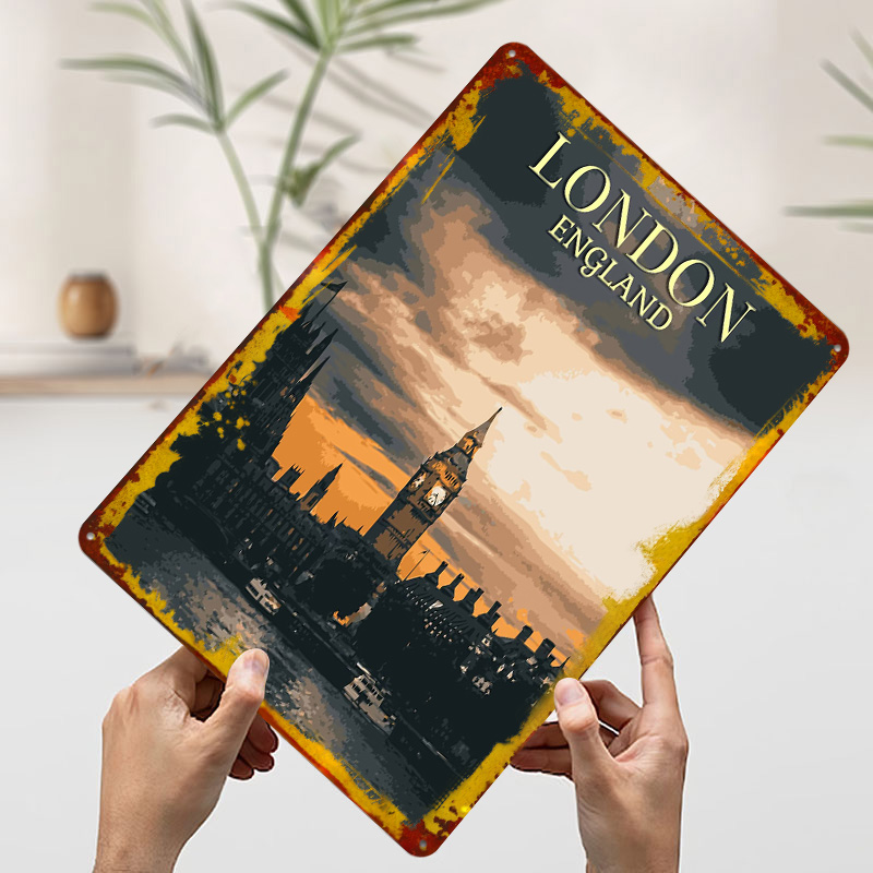 Vintage London Tinplate Poster - Home Office Of London avis et prix