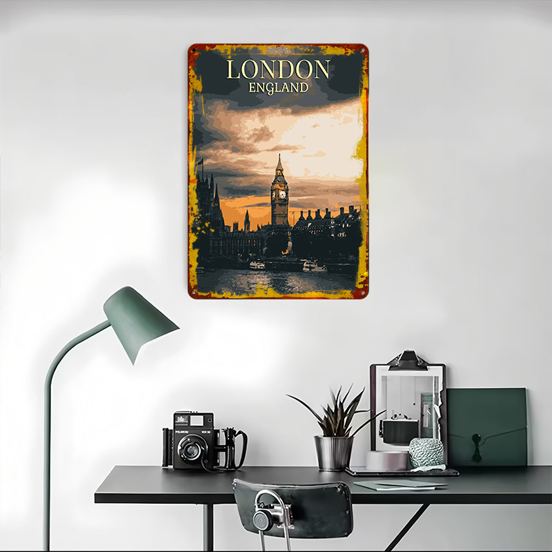 Vintage London Tinplate Poster - Home Office Of London avis et prix