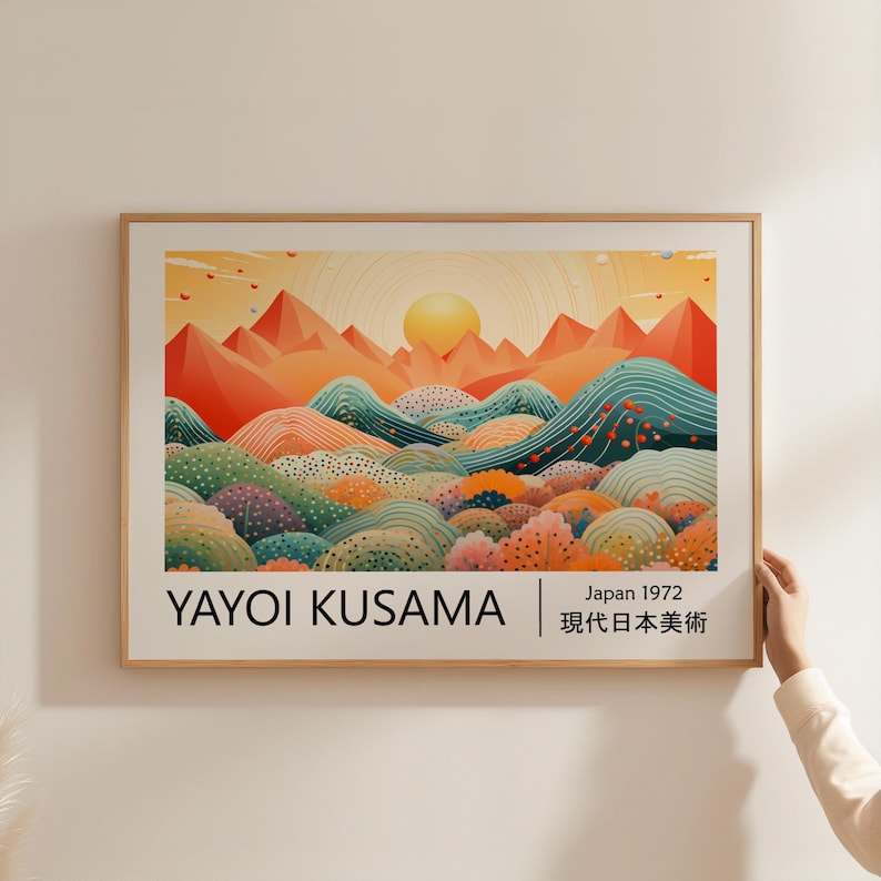1pc Yayoi Kusama Abstract Land - Home Office Japandi avis et prix