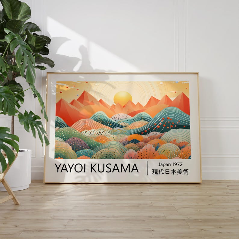 1pc Yayoi Kusama Abstract Land - Home Office Japandi avis et prix