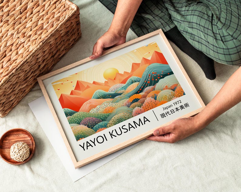 1pc Yayoi Kusama Abstract Land - Home Office Japandi avis et prix
