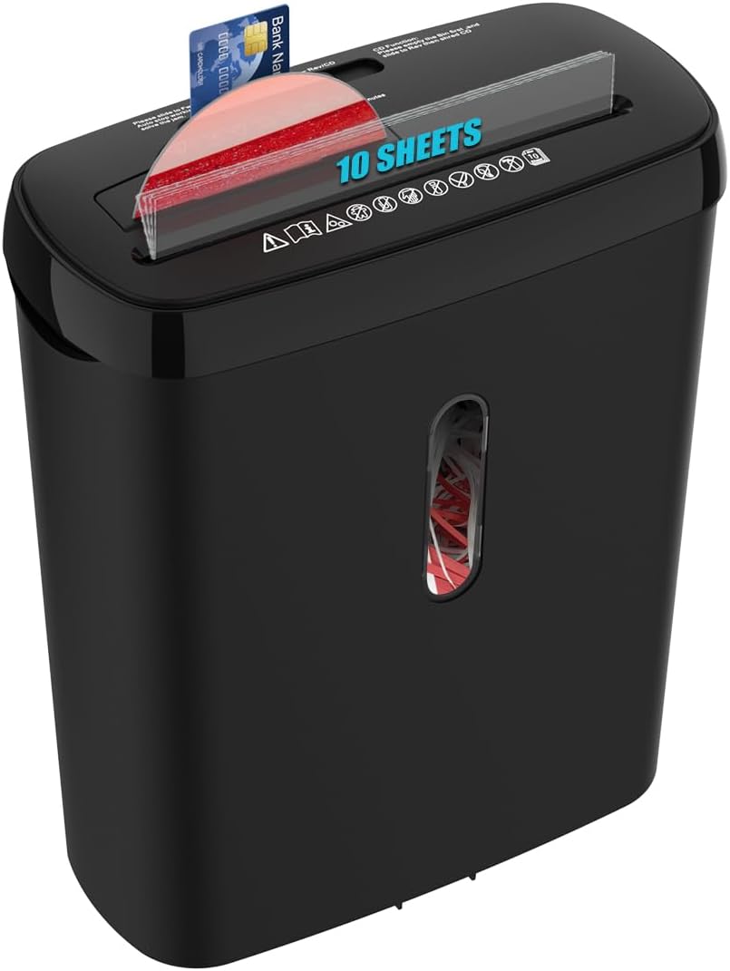 Paper Shredder, 10-Sheet Strip - Home Office Shed avis et prix