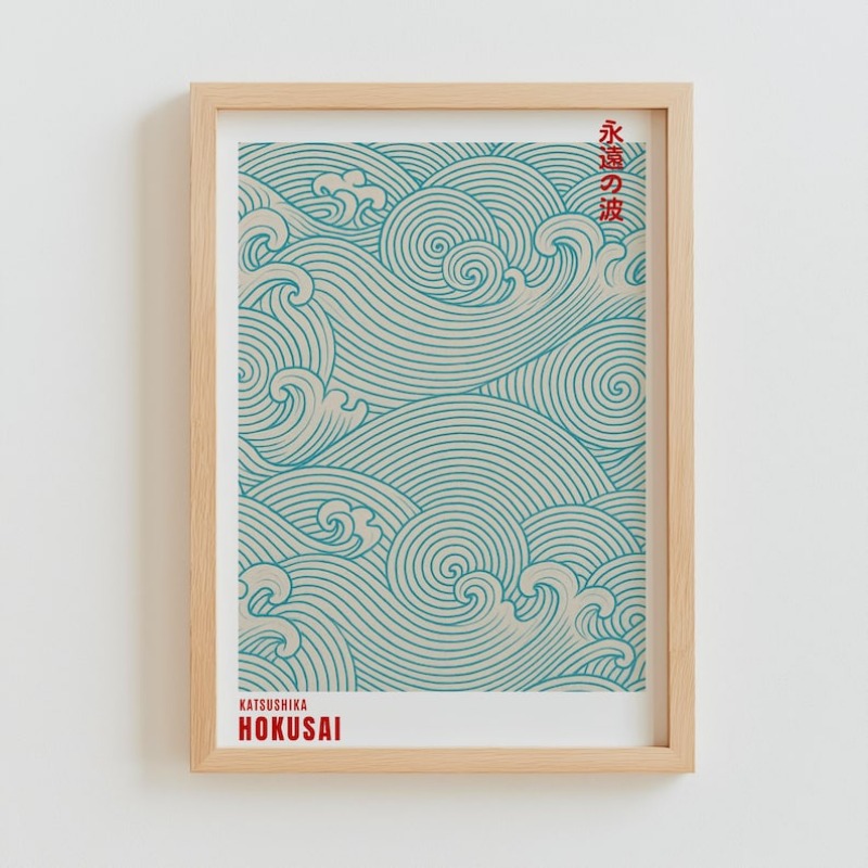 Abstract Japanese Woodblock Ca - Home Office Japandi avis et prix