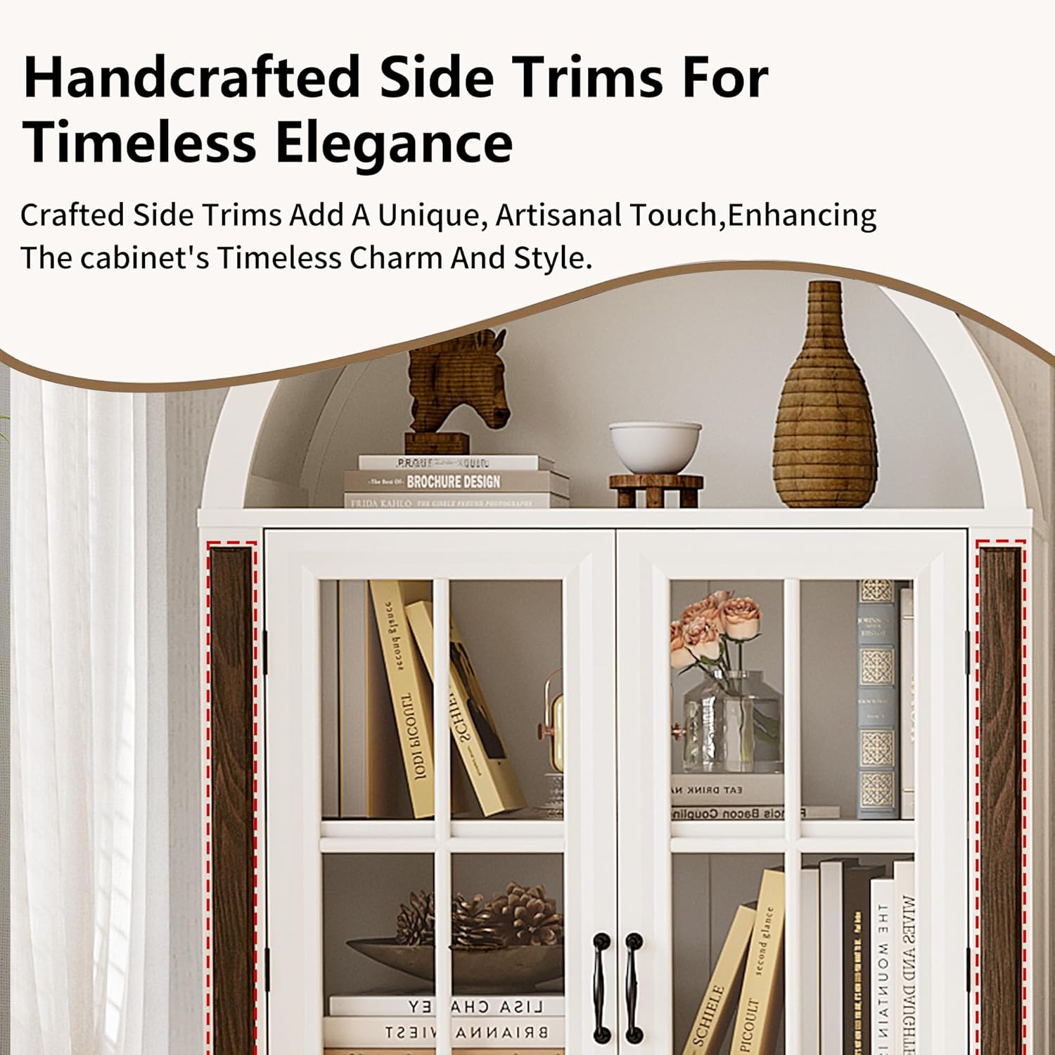 71” Handcrafted Arched Bookcas - Home Office Free avis et prix