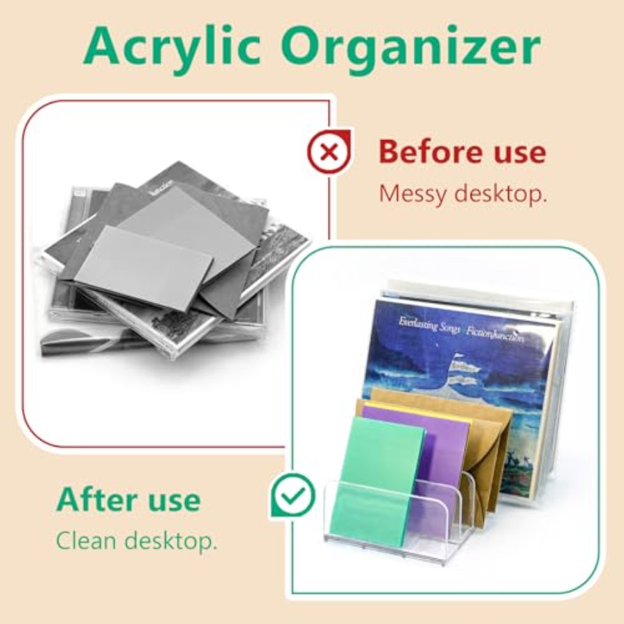 2 Packs Acrylic Mail Organizer - Letter Tray Desk avis et prix