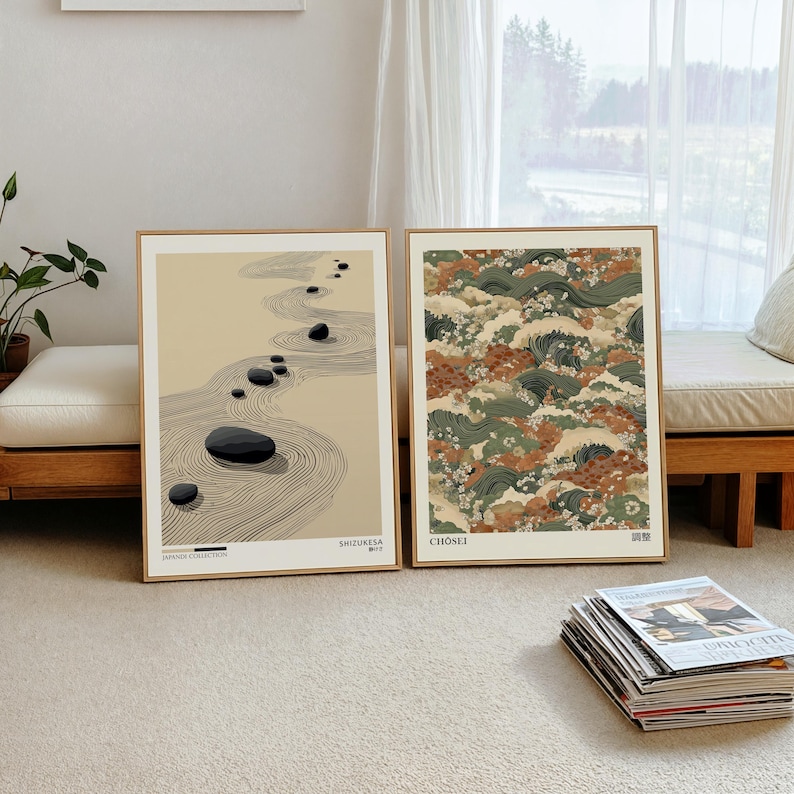 2pcs Japandi Zen Canvas Wall A - Home Office For Two avis et prix