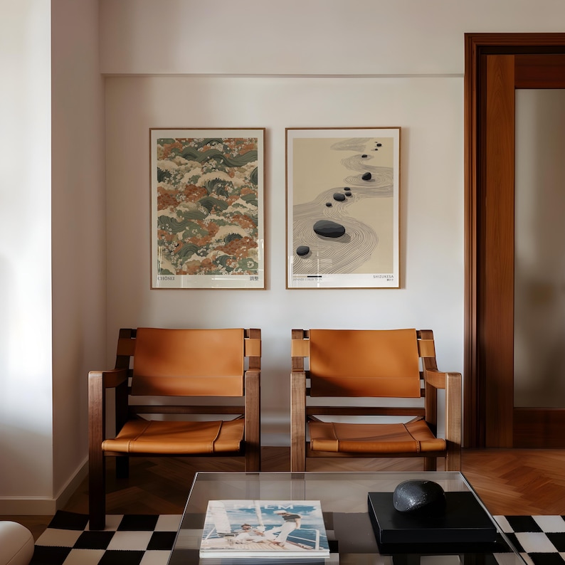 2pcs Japandi Zen Canvas Wall A - Home Office For Two avis et prix
