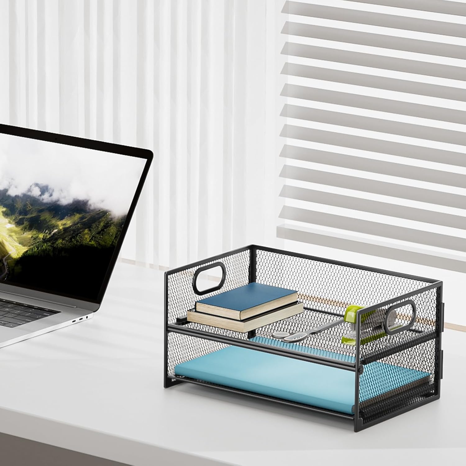 2-Tier Mesh Letter Tray with H - Letter Tray Desk avis et prix