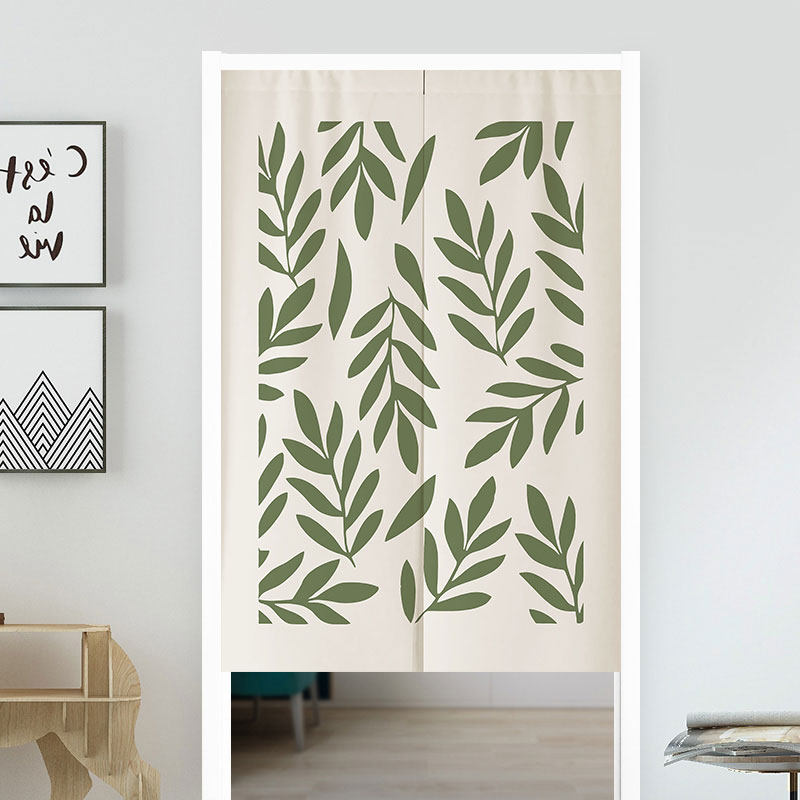 VIKAMA Boho Green Leaf Print N - Home Office Japandi avis et prix