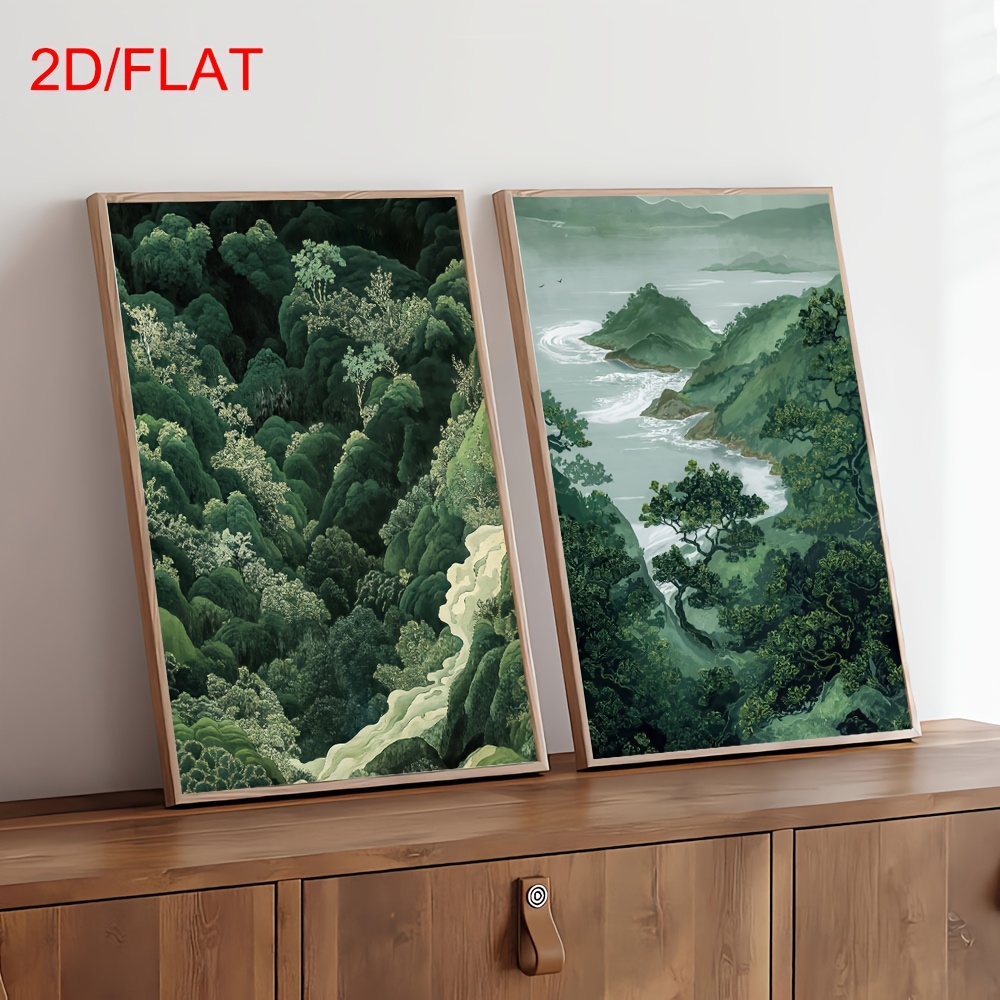 2pcs Modern Green Forest Mount - Home Office For Two avis et prix