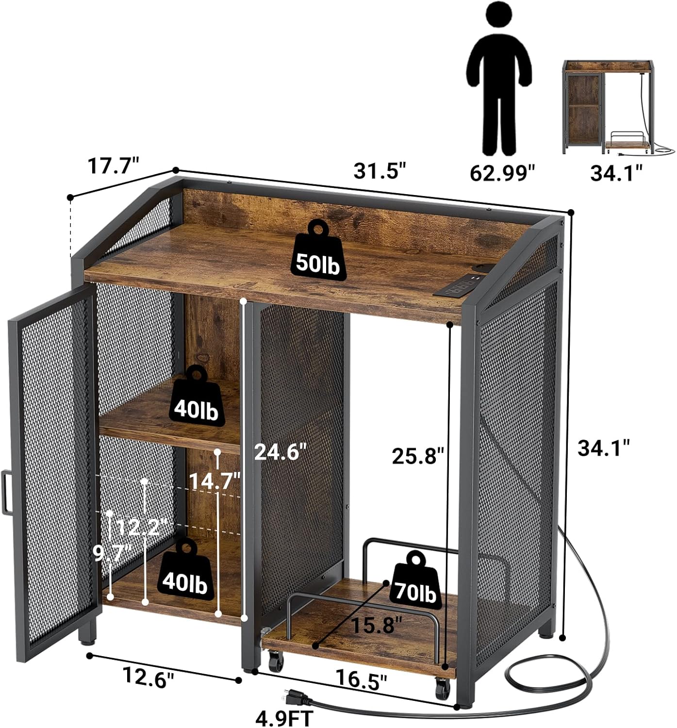 3-Tier Lateral File Cabinet wi - Home Office Shed avis et prix