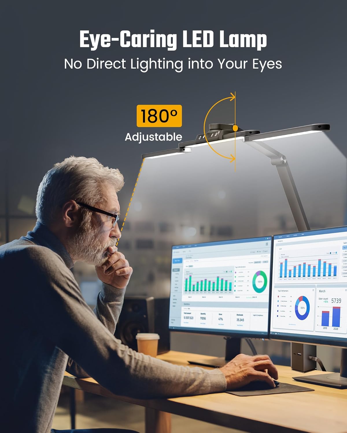 LED Desk Lamp with Power Strip - Desk Lamp Led avis et prix