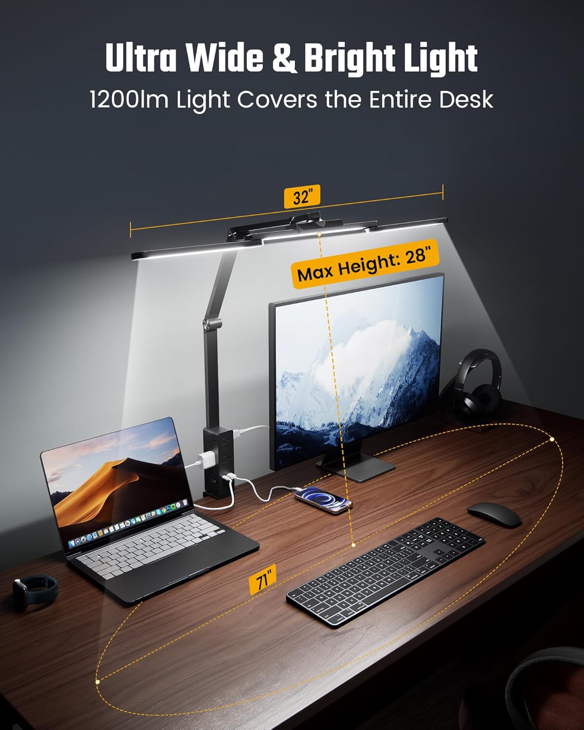 LED Desk Lamp with Power Strip - Desk Lamp Led avis et prix